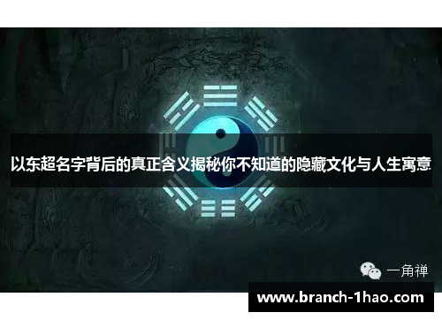 以东超名字背后的真正含义揭秘你不知道的隐藏文化与人生寓意